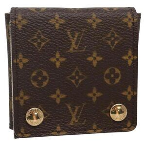 LOUIS VUITTON Monogram Jewelry Case Jewelry Box LV Auth 142037